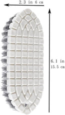 Brush - Multifunctional cleaning brush - Sturdy hand brush with stiff bristles - Multiple flexible brush heads - Suitable for cleaning bathtubs, kitchens, faucets and corners - Set of 2 - White