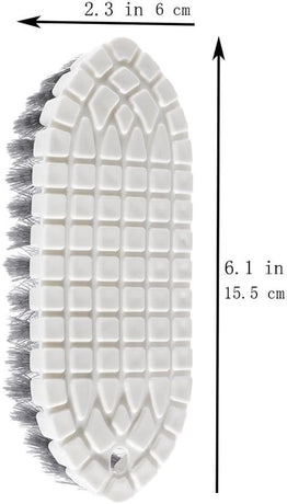 Brush - Multifunctional cleaning brush - Sturdy hand brush with stiff bristles - Multiple flexible brush heads - Suitable for cleaning bathtubs, kitchens, faucets and corners - Set of 2 - White
