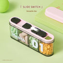 Medicine Box - Four-Compartment Pill Box - Compact and Portable Travel Pill Box - Only 11.5cm, Perfect for Storing Daily Vitamins, Supplements, and Pills - Set of 2 (Light Pink, White)