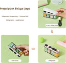 Medicine Box - Four-Compartment Pill Box - Compact and Portable Travel Pill Box - Only 11.5cm, Perfect for Storing Daily Vitamins, Supplements, and Pills - Set of 2 (Light Pink, White)
