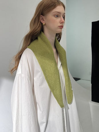 Triangular Knitted Scarf - Soft Acrylic Fabric - As a Scarf, Shawl or Blanket - In Solid Colors - Orange