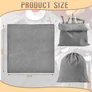 6 Silver Storage Bags – Fabric Protective Bags for Jewelry, Silverware, and Cutlery – Reusable (Dark Gray, 40 x 50 cm)
