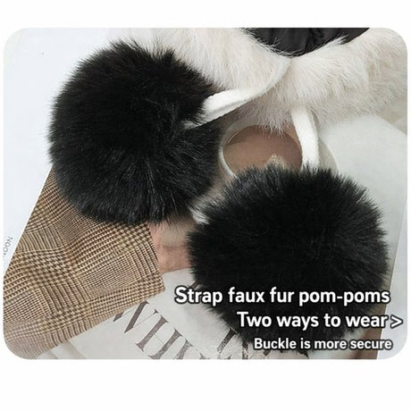 Fleece winter hat - Warm hat with thickened ear flaps - Soft, comfortable and frost-resistant - Stylish winter accessory - Color: Black