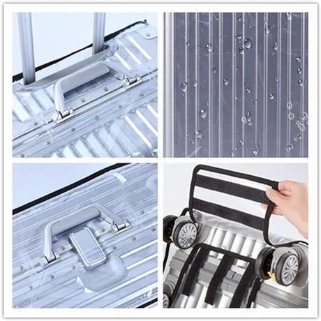 Luggage Cover - Transparent PVC Material - Waterproof and Scratch Resistant - Semi-transparent Luggage Cover - Suitable for Business Travel and Daily Use - 30