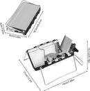 Camping stove - Portable and foldable - Camping cooking - 2600W - Three-sided windproof - Heat-resistant material - Silver