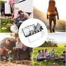 Camping stove - Portable and foldable - Camping cooking - 2600W - Three-sided windproof - Heat-resistant material - Silver