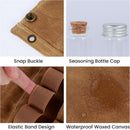 Camping Spice Set - Waterproof - 9 Spice Tins with Canvas Storage Bag and Hanging Hole