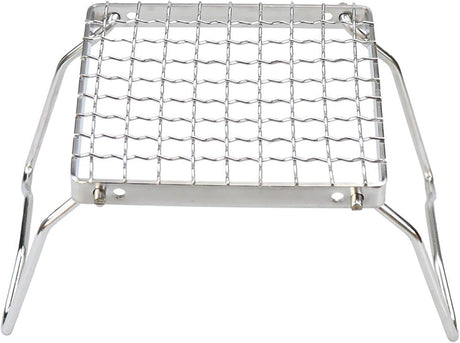 Folding Camping Grill - Stainless Steel 304 Cooking Grate with Folding Legs - Portable Charcoal and Cooking Stand - Lightweight BBQ Rack for Camping, Hiking and Backpacking