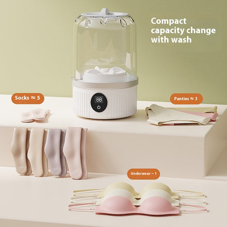 Portable Washing Machine - Cordless - Rechargeable - For Delicate Underwear - Compact