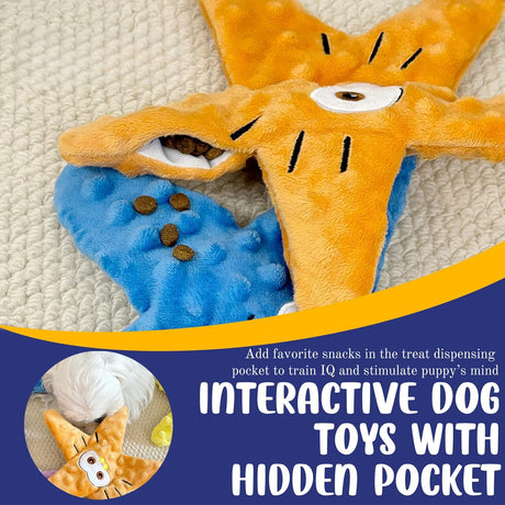 Unfilled dog toy - squeaky - small to medium dogs - 4 pcs