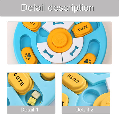 Dog Toys - Educational Toys - Treat Dispenser - Blue - 1pc