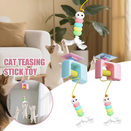 Cat Toys - Hanging - Spring-Loaded and Automatic - Blue - 1pc