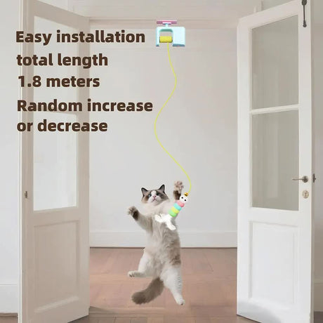 Cat Toys - Hanging - Spring-Loaded and Automatic - Blue - 1pc