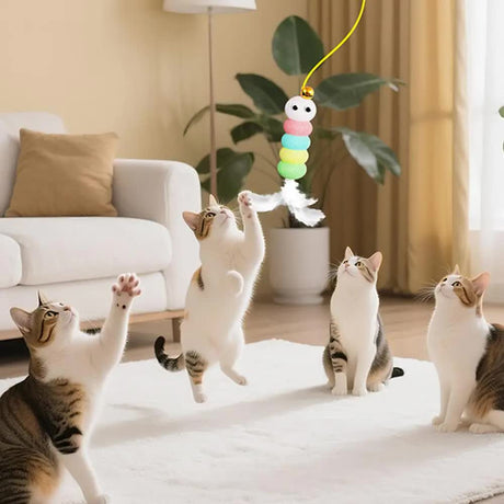 Cat Toys - Hanging - Spring-Loaded and Automatic - Blue - 1pc