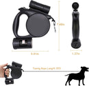 Retractable Dog Leash - Storage Box - 4.5 m - Illuminated - Black - 1 pc