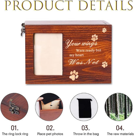 Pet Urn - Keepsake - Wooden Frame - 1pc
