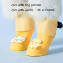 Dog Boots - Waterproof - Small and Medium Dogs - Yellow - Medium - 4 pcs