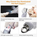 Pet Nail Clippers with LED Light - Cleaning - Orange - 1pc