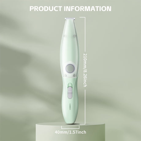 Small Animal Hair Trimmer-Hair Suction Cup-Rechargeable-Quiet-Green-1st