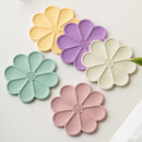 Silicone Mat - Heat Insulation & Anti-slip - Five Colors - Comes with Gold Stand - Flower Shape
