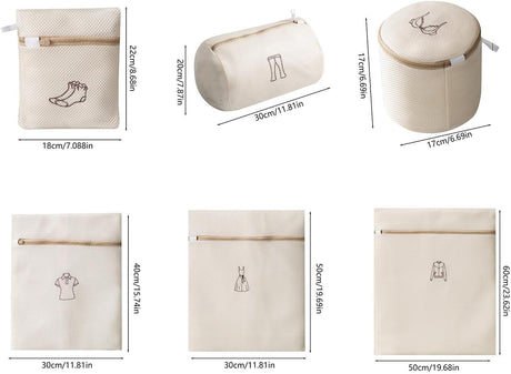 Washing Net-Laundry Nets-Washing Machine Deformation-Filter-6-Piece Set