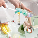 Bottle brush - bottle brush - cleaning brush - 5-in-1 brush head and bottle brush - multifunctional tool for cleaning water bottles
