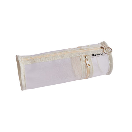 Pencil Case Pen Holder Transparent Large Capacity Off White 1 Piece