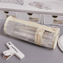 Pencil Case Pen Holder Transparent Large Capacity Off White 1 Piece
