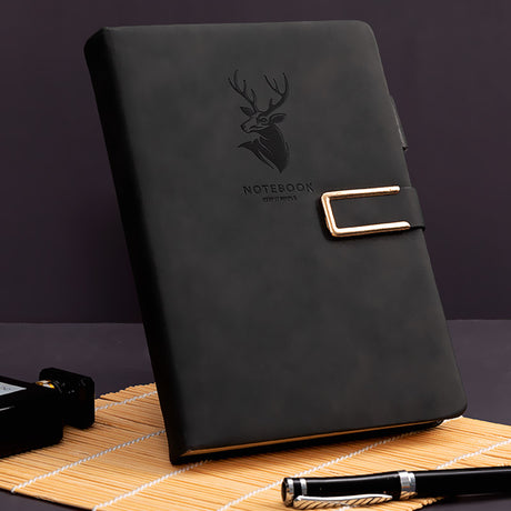 Notebook - 3D Magnetic Closure - Thick Paper - Black Deer - 1 Pack