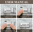 Diary with combination lock, waterproof leather, marble pattern, gray, 1 pack