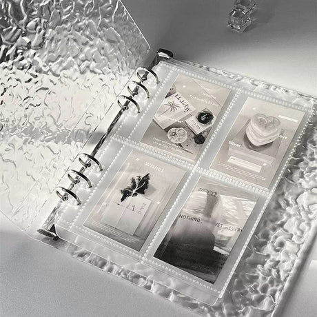 Photo Album - Contains 40 Transparent Pages - Ribbed Acrylic - 1 Pack