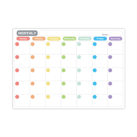 Magnetic whiteboard - Weekly planner - Monthly planner - 8 magnetic pens