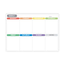 Magnetic whiteboard - Weekly planner - Monthly planner - 8 magnetic pens