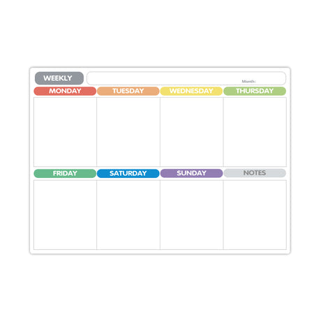 Magnetic whiteboard - Weekly planner - Monthly planner - 8 magnetic pens