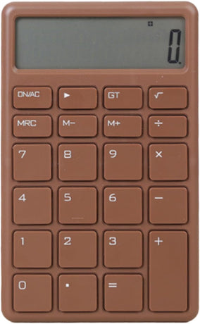 Calculator - with LCD display - Portable - Silent - Brown - 1 pack