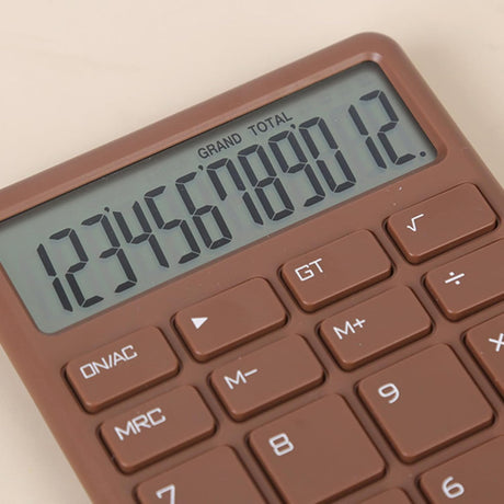 Calculator - with LCD display - Portable - Silent - Brown - 1 pack