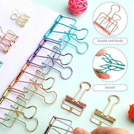 Ring binders - Hollow metal - 49/32/20 mm - Colored rings - 33 pieces
