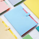 Folders - Snap closure - Accordion style - 5 compartments - Smiley face - 4 pieces