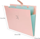 Folders - Snap closure - Accordion style - 5 compartments - Smiley face - 4 pieces