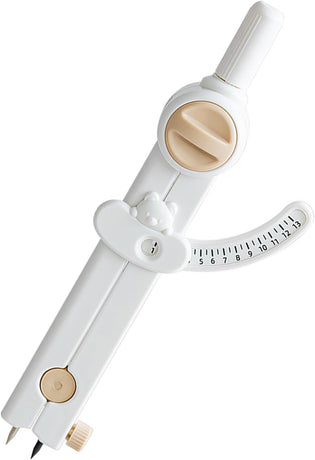 Compass - for drawing circles - adjustable scale - white - 1 piece