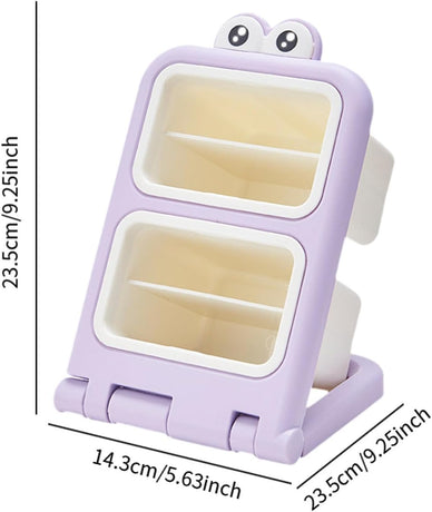 Storage Box - Fun Desk Decorations - Plastic Storage Bucket - Purple - 1 Pack