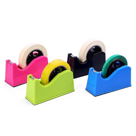 Tape dispenser - met snijmeshouder - Rozerood - 1 verpakking