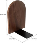 Bookends - Non-slip bookends - Heavy duty wooden bookends - Removable - 2-pack