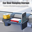 Car Key Box - Door and Window Pocket Accessory Organizer - with Cup Holder - Car Window Organizer - Key and Phone Organizer - Black