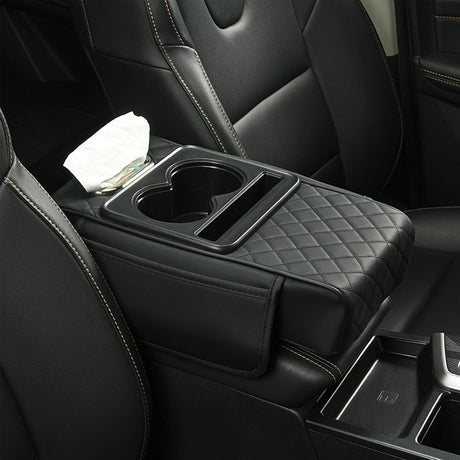 Car Key Box - Car Armrest Mat - Car Accessory Storage Mat - Wear-resistant and Anti-Fouling - Armrest Box Mat - Black