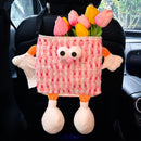 Car Key Box - Fun storage box for the car with hanging compartment - Scratch-resistant storage bag for the backseat - Handy car accessory - Large capacity - Pink