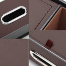 Car Key Box - Car Tissue Box - Includes 2 Cup Holders - Includes Hook - PU Leather - Waterproof, Dirt-Repellent and Wear-Resistant - Easy to Install, Accessory Storage - Can Hang Garbage Bags - Brown