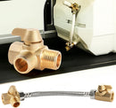 Brass 3-way bypass valve for boiler kits, 1/2" NPT connections