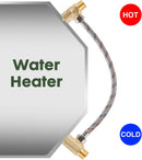 Brass 3-way bypass valve for boiler kits, 1/2" NPT connections