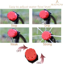 Drip Irrigation Emitters 50 Pieces Irrigation Drippers 360 Degree System Emitters Sprinklers Drip Irrigation 1/4 Inch Pipe Gardening (Red)